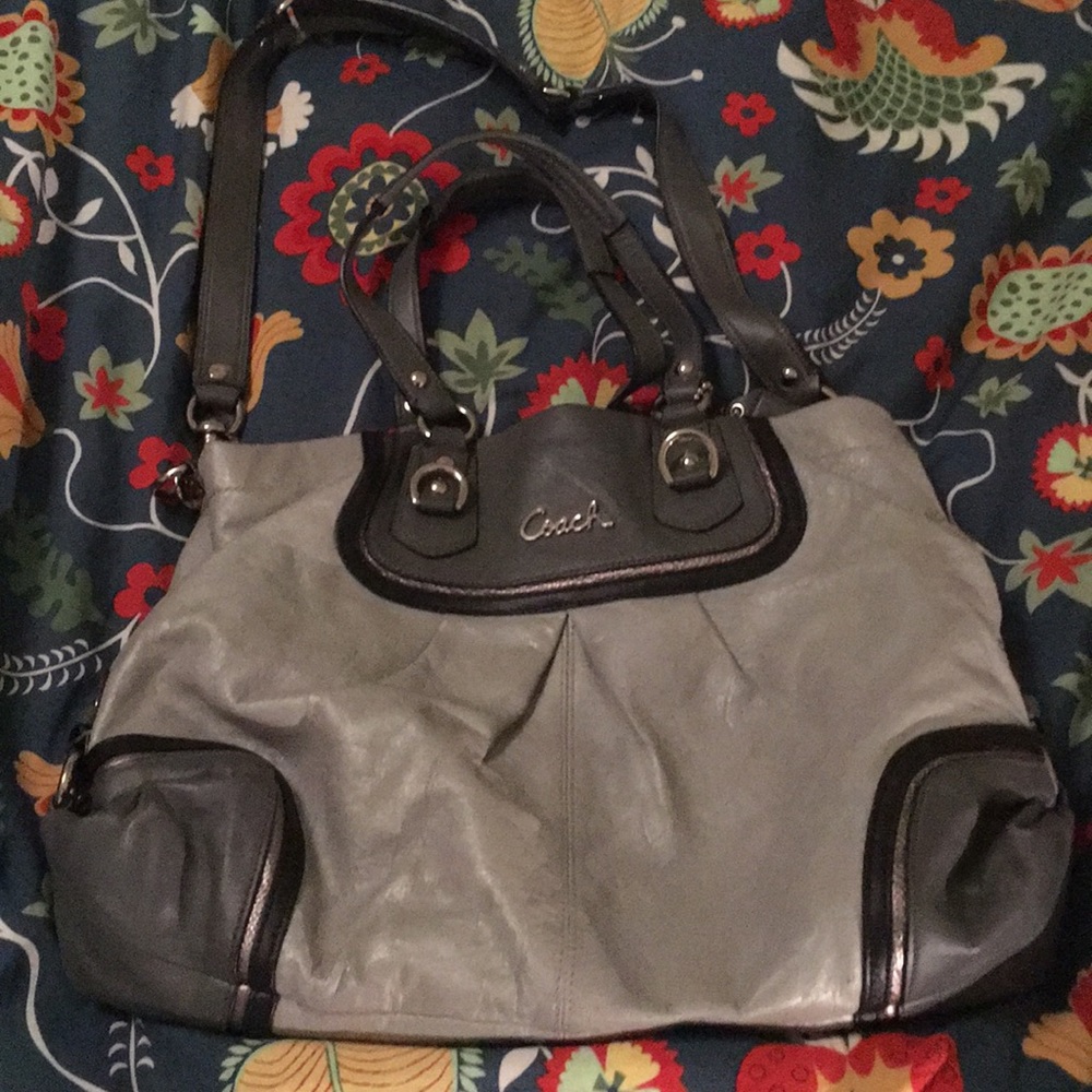Multi gray Coach purse